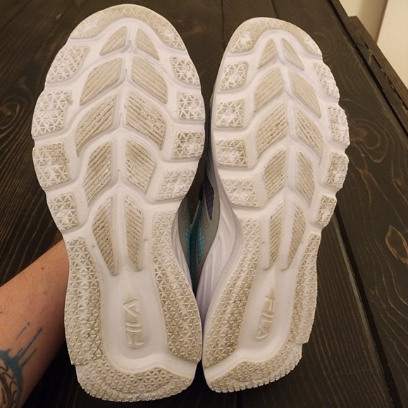 ‼️SOLD‼️ Fila Memory Foam Panorama 9 Running Shoes Grey Aqua Blue Size 8.5 - Picture 9 of 12